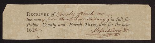 Tax Receipts, 1806-1866, n.d.